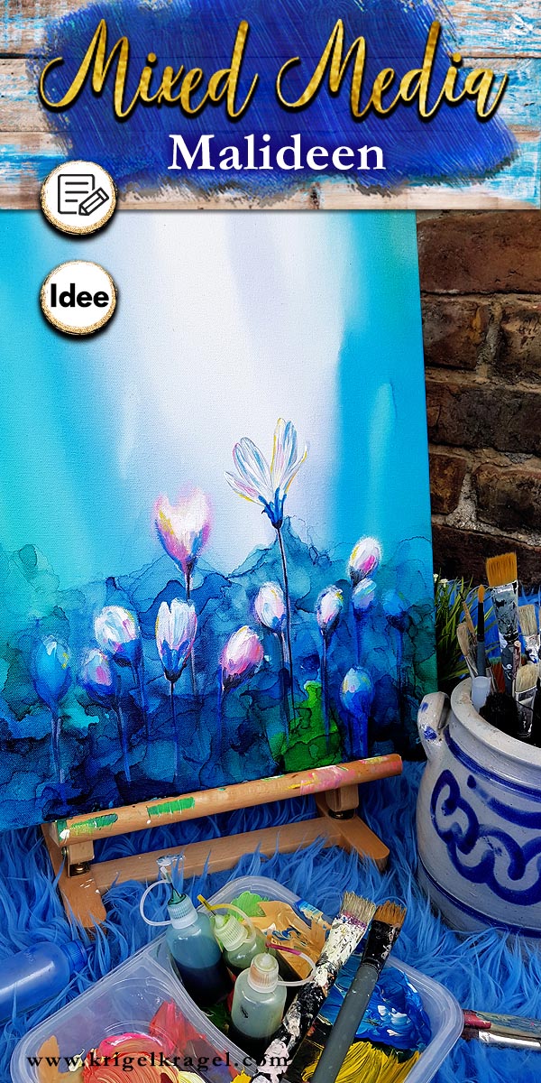 Malideen für fünf Mixed-Media-Bilder mit Alkoholtinte und Acrylfarbe. Lerne wie man abstrakte Bilder auf Leinwand selber malen kann. Eine tolle Dekoidee für dein Zuhause! #alkoholtinte #bildermalen #malenlernen